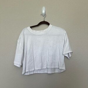 Zara cropped white top